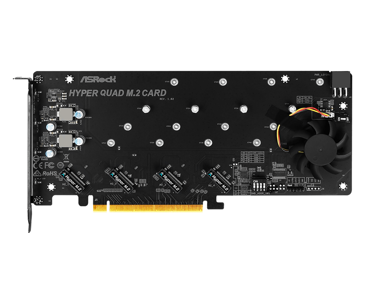 华擎科技 > HYPER QUAD M.2 CARD